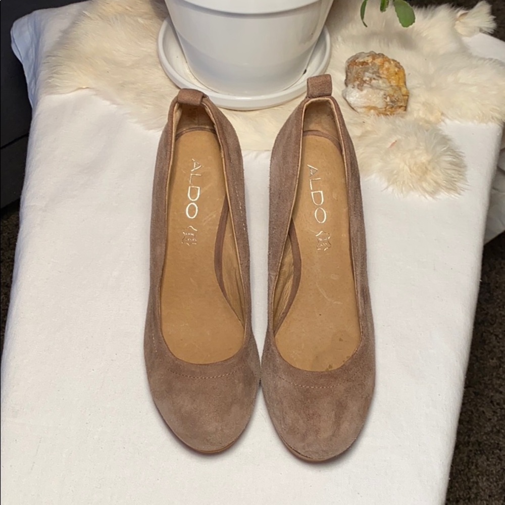 Suede wedges